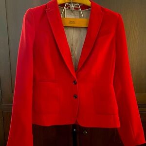 Banana Republic Red Cropped Blazer